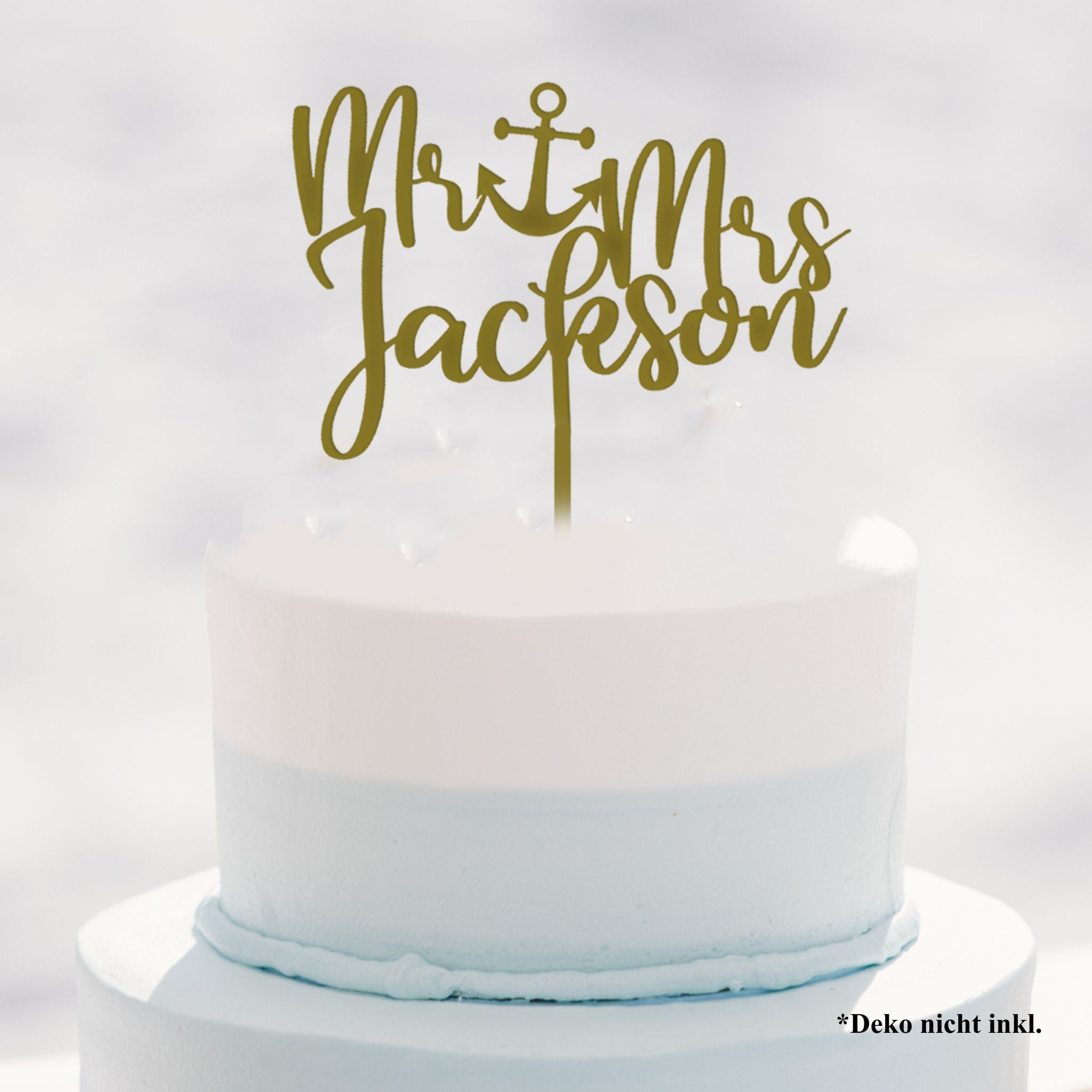 strand party hochzeitstorte topper