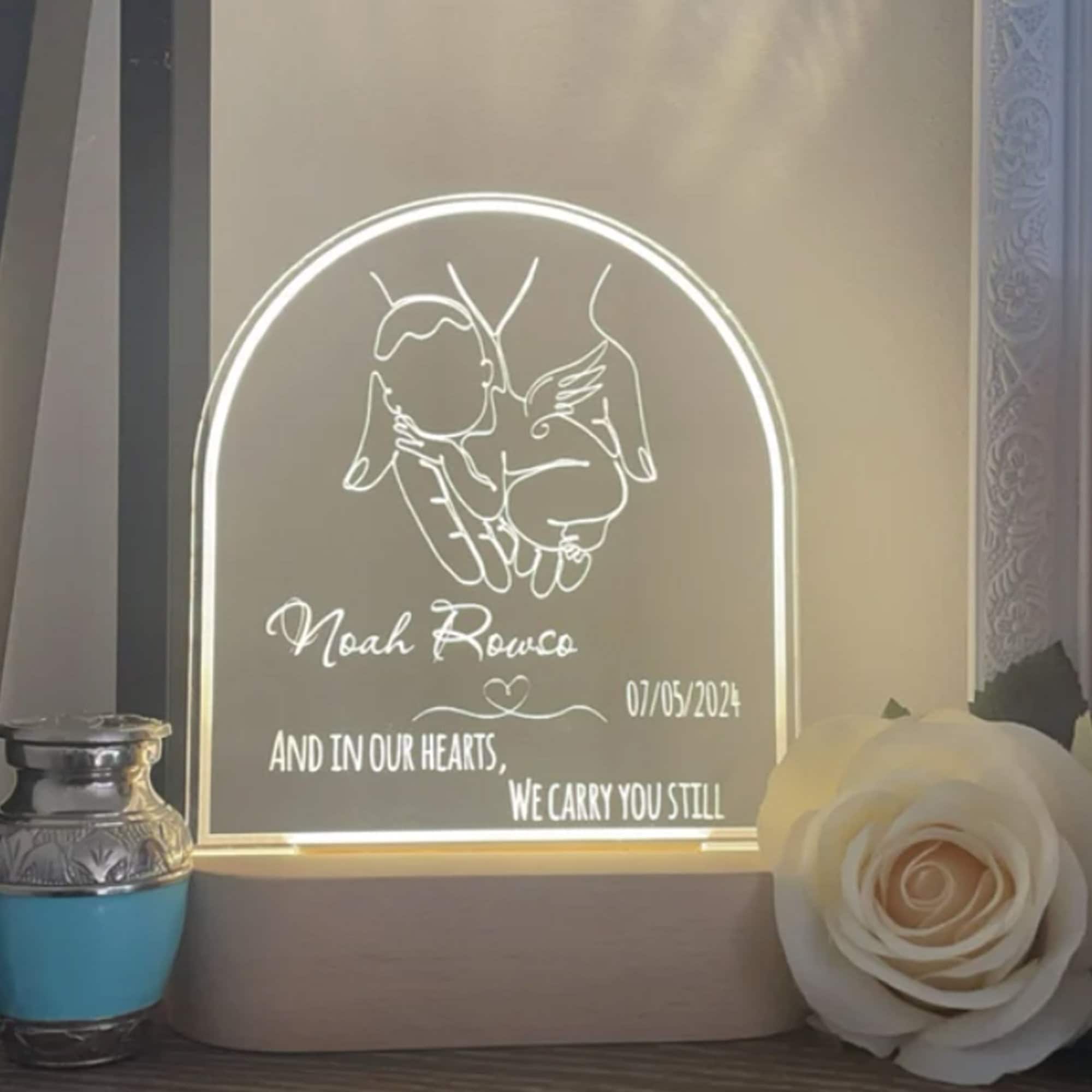LED-Gedenklicht für Sternenkinder – Persönliches Trauergeschenk mit Namen