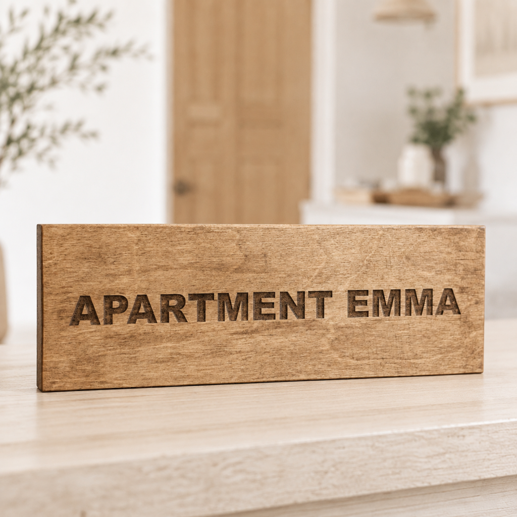Personalisiertes Motivationsschild aus Holz mit Wunschtext für Schreibtisch und Regal