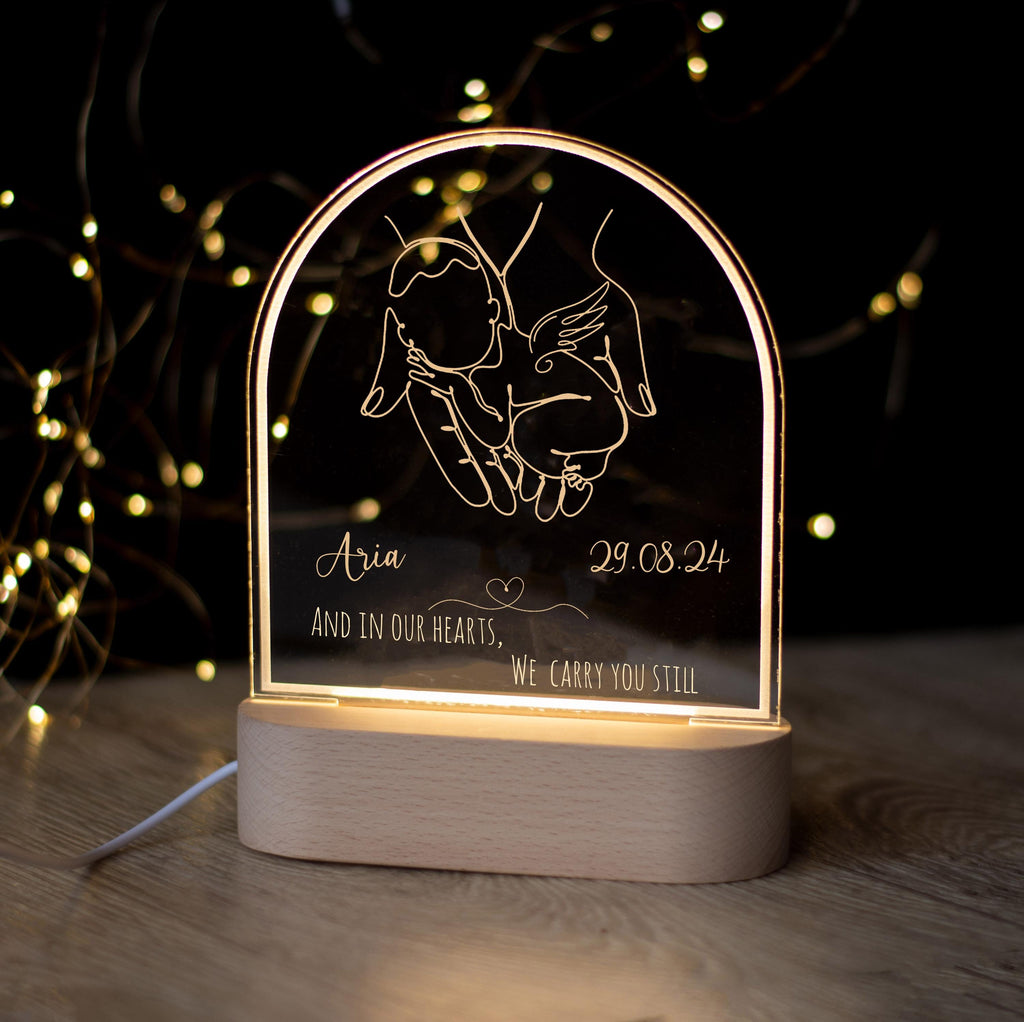 LED-Gedenklicht für Sternenkinder – Persönliches Trauergeschenk Fehlgeburt