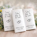 Personalisierte Freudentränen-Taschentücher zur Hochzeit