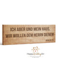 Holzschild mit individuell gestaltetem Spruch schriftzug