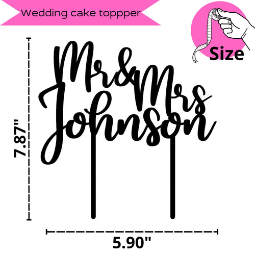 Abmessungen des Hochzeitstorten-Toppers mit ca. 15,2 × 20,3 cm