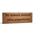 Personalisiertes Holzschild mit graviertem Wunschtext, 30 × 10 cm